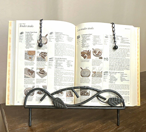 Metal cookbook holder stand - cookbook,