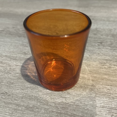 Orange glass jar - 12,
