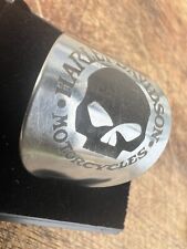 Harley Davidson Skull Spoon Ring Biker Jewelry Vintage Silver Plated Men Women 