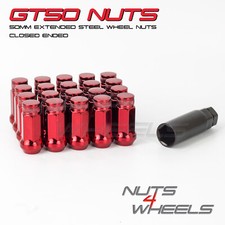 20 x Red GT50 C Wheel Nuts M12x1.5 Fits Honda Civic EG EK EP3 EK9 FN2 TYPE R