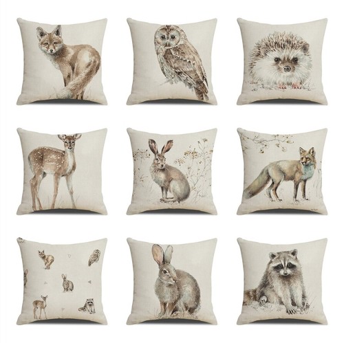 Fox raccoon throw pillow - raccoon,