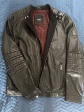 HUGO BOSS Mens Leather Jacket