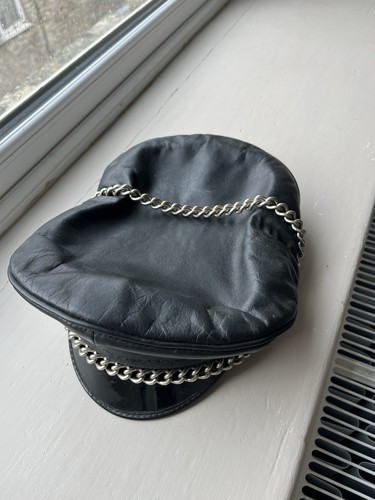 Black biker hat chain - black,