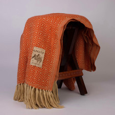 Alpaca Wool Blanket Red