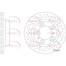 2x Brake Discs Vented Grooved