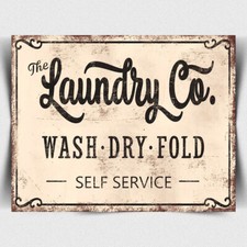 METAL SIGN PLAQUE Laundry