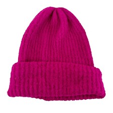Ladies Hot Pink Fleece Winter Beanie Hat