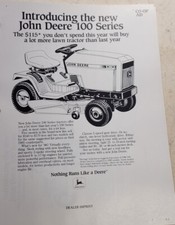 John Deere Riding Mowers Dealer Advertisment Info Radio Print 130 160 185 170 