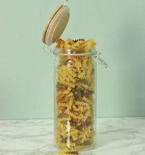 Tall Clear Glass Storage Jars