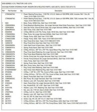 Ford 4000 Tractors Parts