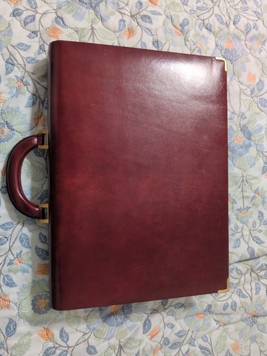 Tumi burgundy leather - burgundy,