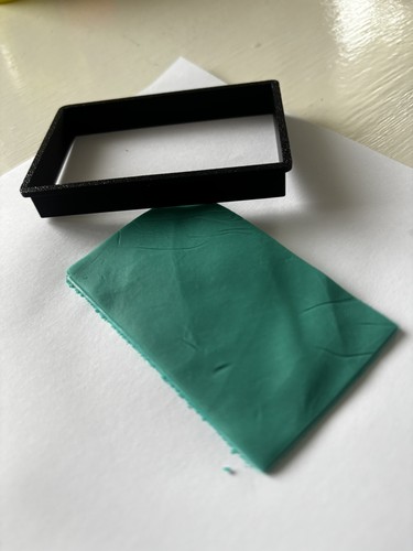 7cm rectangle clay and pottery - 7cm,