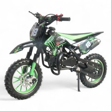 SRC Mini 49cc Dirt Bike Petrol 50cc Kids off-road Motorbike Scrambler Green