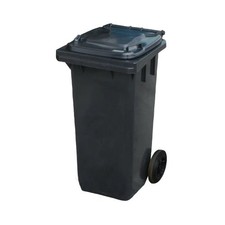 120L Black Wheelie Bin With