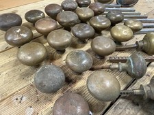 Lot of 30 Antique Vintage Reclaimed Brass Door Knobs Handles & Spindles