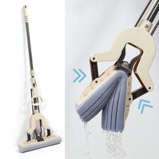 Sponge Mop Heavy Duty Super Absorbent Cleaning Floor Telescopic Handle + 3 Heads