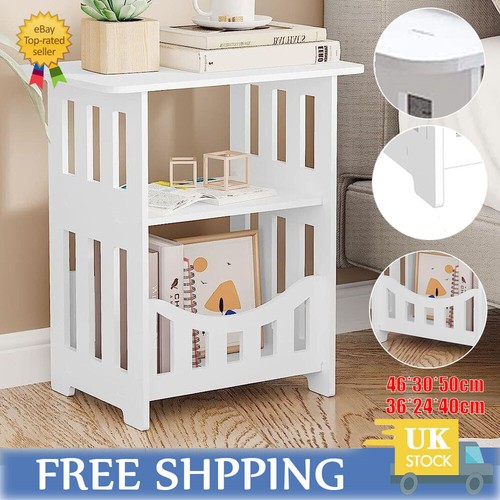 White small bedside table - bedside,