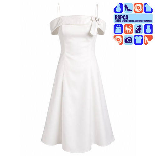 Bhs ivory satin diamante - satin,
