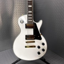Blitz by ARIA PRO II Les Paul Custom type White Electric Guitar Used From Japan