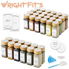 12/24 Glass Spice Jars Set