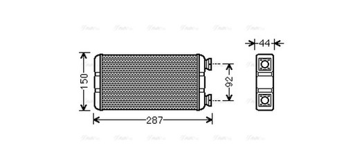 Ava heater core rta6457 - core, for