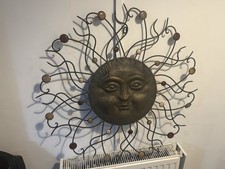 Metal Sun Wall Art Decoration Sun Burst Face
