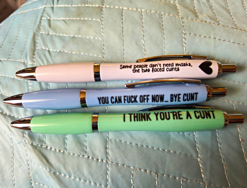 Novelty rude slogan ballpoint - novelty,