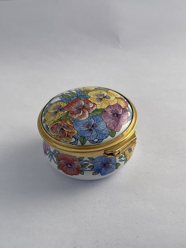 Staffordshire enamel trinket - staffordshire,