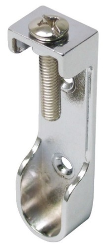 Oval wardrobe rail - hanging, end