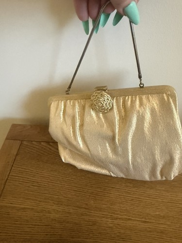 Vintage gold clutch purse with - purse,