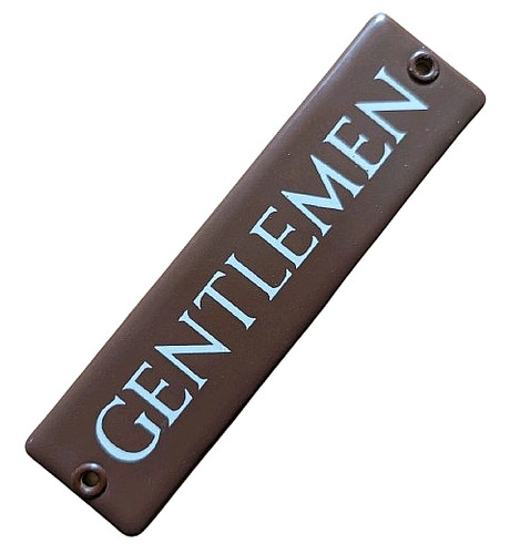 Gentlemen metal door sign - sign, 6"
