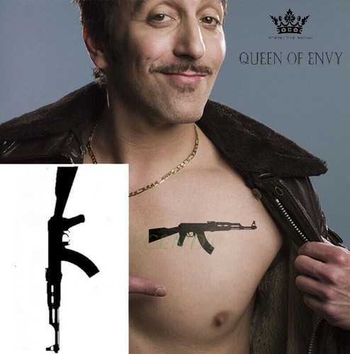 Gun temporary tattoo - temporary,