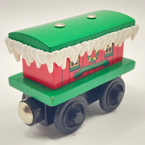 Wooden railway winter caboose - railway,
