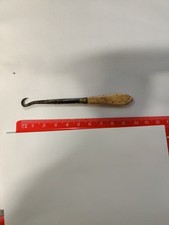 Victorian Bone Handled Puller Button Boot Corset 10cm Long Antique