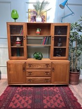Mid Century Retro Vintage Blonde Ercol Sideboard / Dresser, Solid Elm