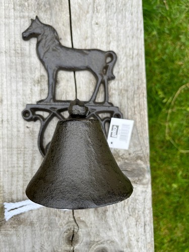 Cast iron wall bell horse - iron,