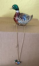 Aurora Mallard Duck 2004 Hidden Treasures Metal Trinket Box Vintage Collectible 