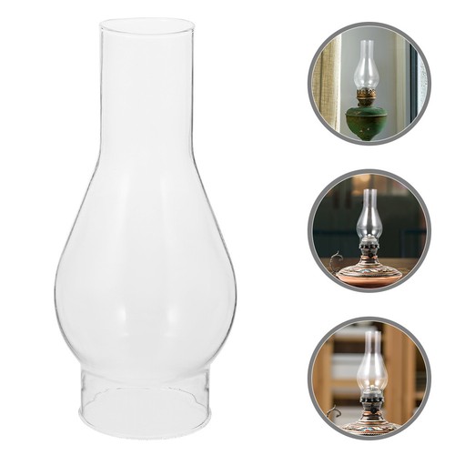 Vintage transparent glass lamp - glass,