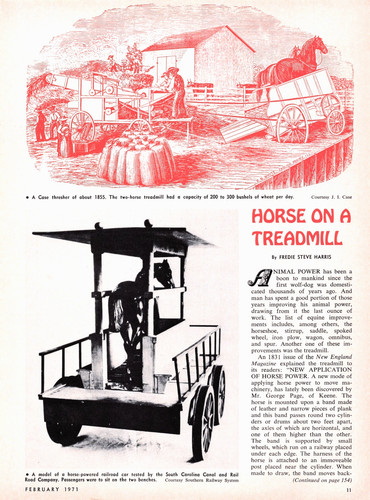 Horse treadmill railroad car - treadmill,