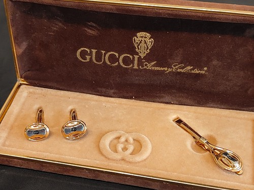 Gucci cufflinks tie bar - tie, clip