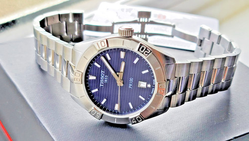 Mens watch tissot pr100 blue - watch,