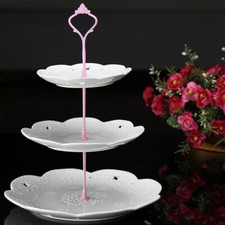 3 Tier Party Cake Cupcake Plate Stand Tea shop Handle Fitting Holder NO PLATE