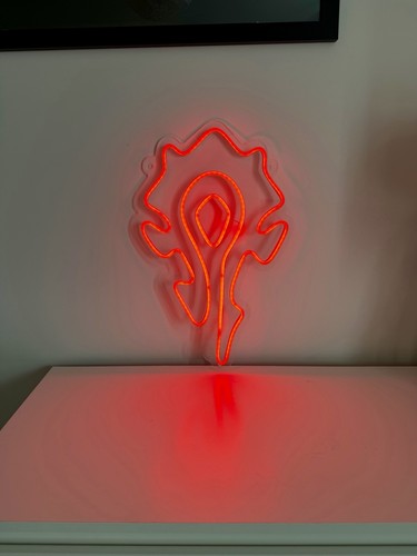 World warcraft horde neon - warcraft,