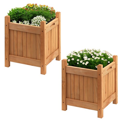 Garden square wooden - garden, planter