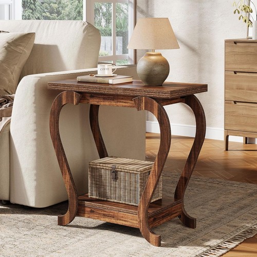Narrow end table with - with, storage