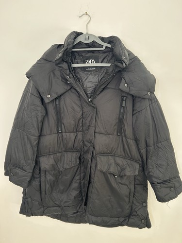 Zara women black hooded - zara,