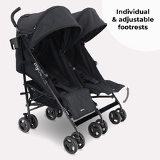 My Babiie MB12 Double Stroller - Black - Grade C
