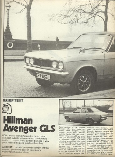 Hillman avenger gls original - avenger,