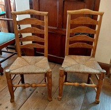 Pair Antique Arts & Crafts Oak