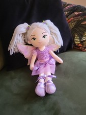 Wild Lily Woodland Fairy Silver Wings Purple Star Dress Rag Doll 14 inches